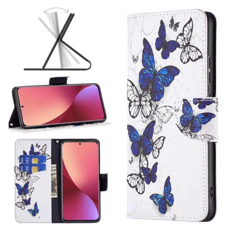 Leren Hoesje voor Xiaomi 12 Bescherming Meerdere Vlinders