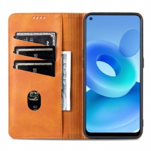 Cover voor Oppo A94 5G Anti-fall Portemonnee Leren Kunstleer