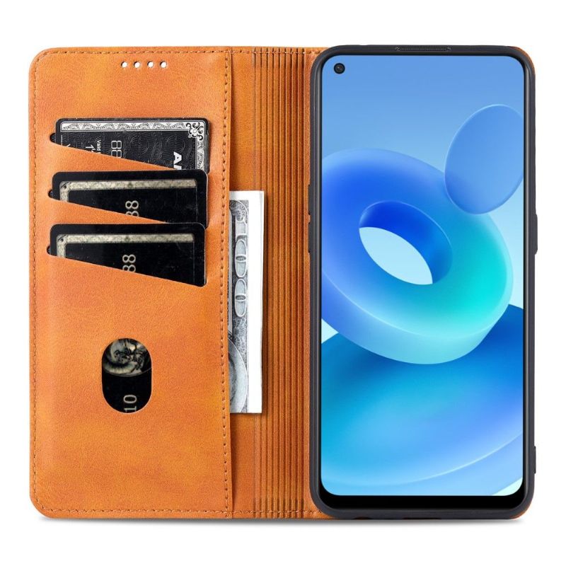 Cover voor Oppo A94 5G Anti-fall Portemonnee Leren Kunstleer