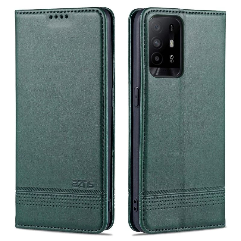 Cover voor Oppo A94 5G Anti-fall Portemonnee Leren Kunstleer