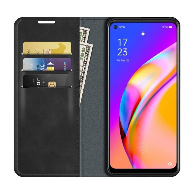 Cover voor Oppo A94 5G Kunstleer Stand Functie