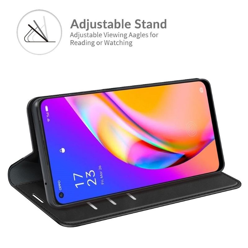 Cover voor Oppo A94 5G Kunstleer Stand Functie