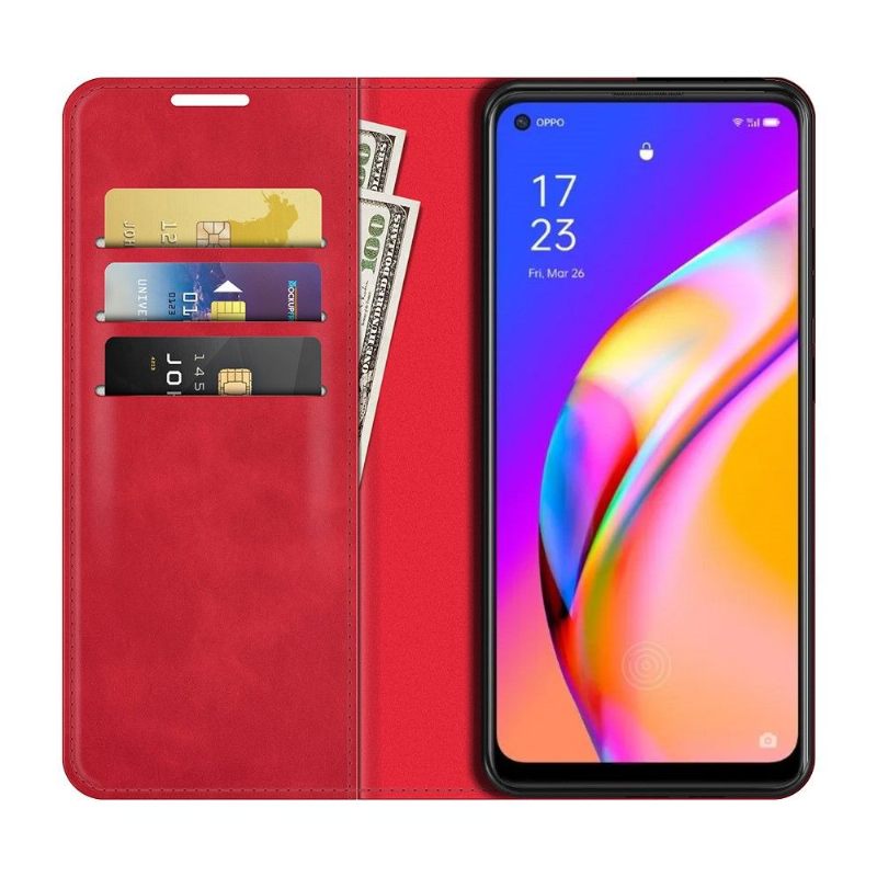 Cover voor Oppo A94 5G Kunstleer Stand Functie