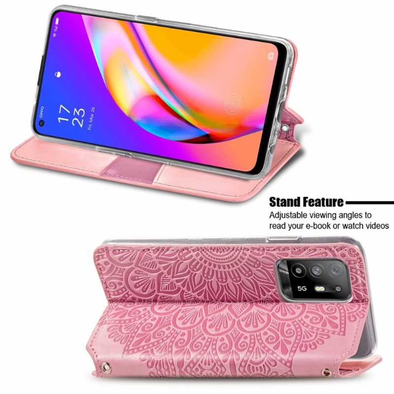 Folio-hoesje voor Oppo A94 5G Chique Mandala Kunstleer