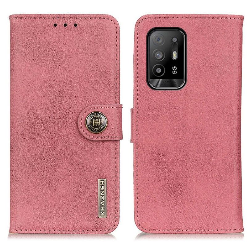 Folio-hoesje voor Oppo A94 5G Khazneh Leder Effect Kaarthouder