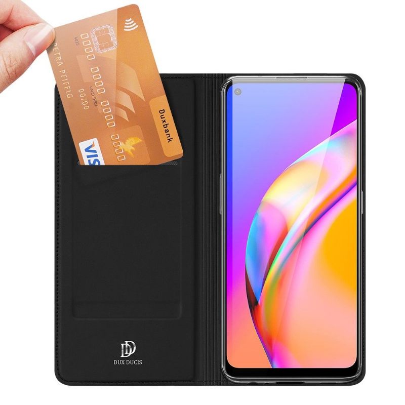 Folio-hoesje voor Oppo A94 5G Zakelijk Satijneffect