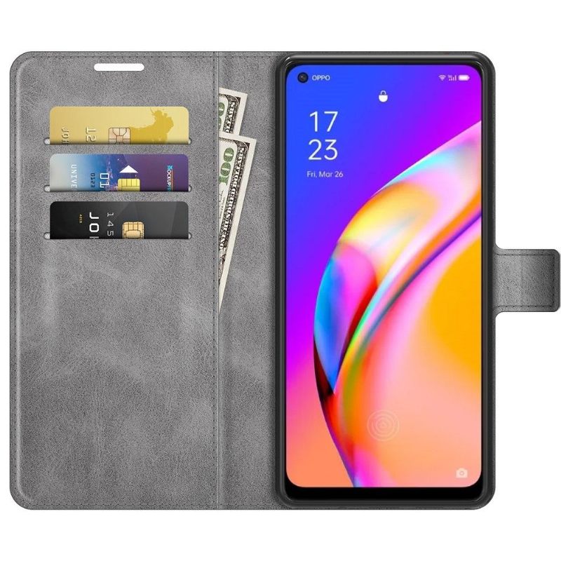 Leren Hoesje voor Oppo A94 5G Portemonnee Leren Leerstijl