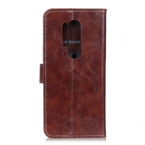 Cover voor OnePlus 8 Pro Luxe Stiksels Met Leereffect