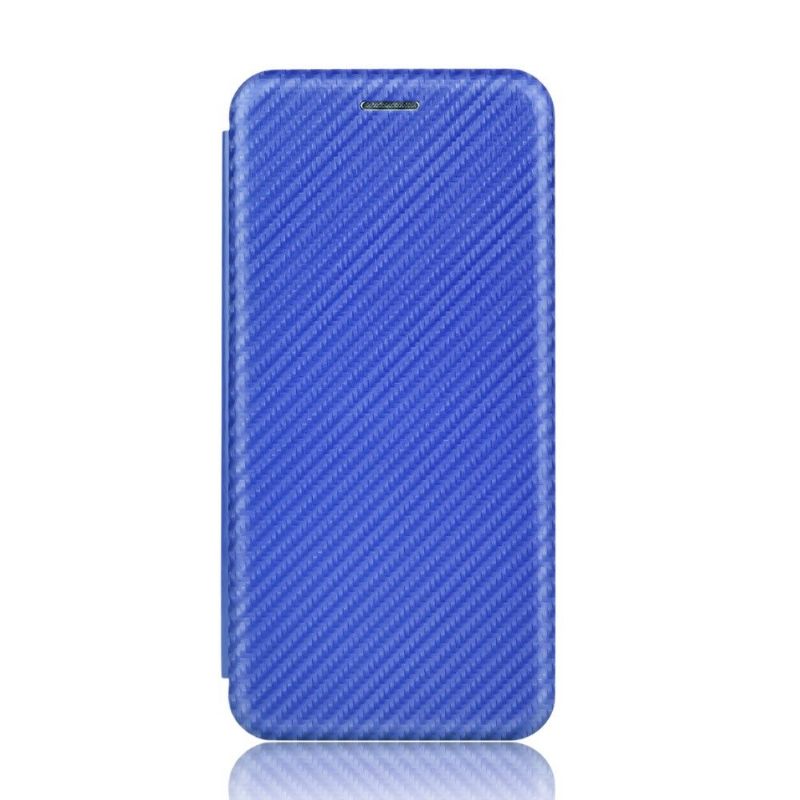 Flip Case voor OnePlus 8 Pro Koolstofvezeleffect - Blauw