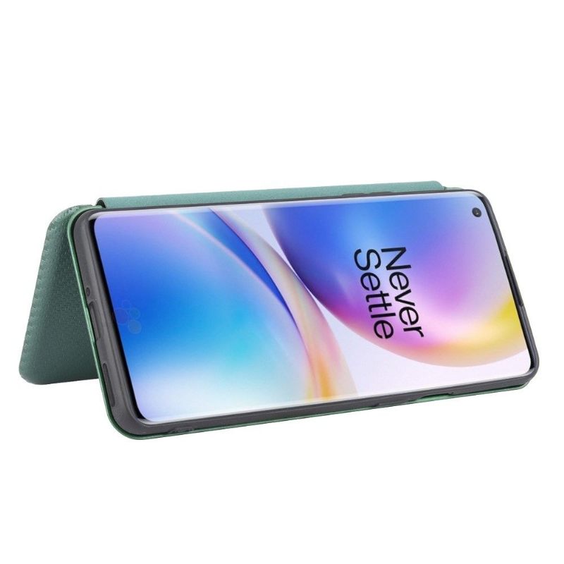 Folio-hoesje voor OnePlus 8 Pro Koolstofvezeleffect - Groen