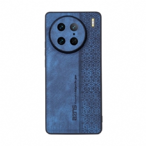 Hoesje voor Vivo X90 Pro Azns Ledereffect