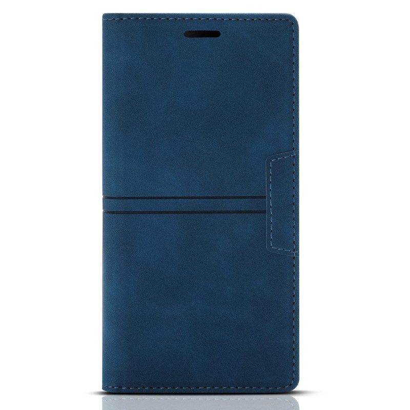 Bescherming Hoesje voor Samsung Galaxy S23 Plus 5G Folio-hoesje Stijl Lederen Stiksels Magnetische Sluiting