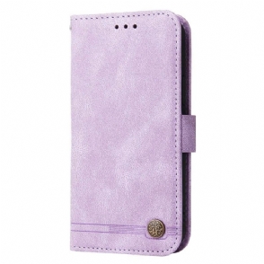 Folio-hoesje voor Samsung Galaxy S23 Plus 5G Leerstijl Met Decoratieve Klinknagel