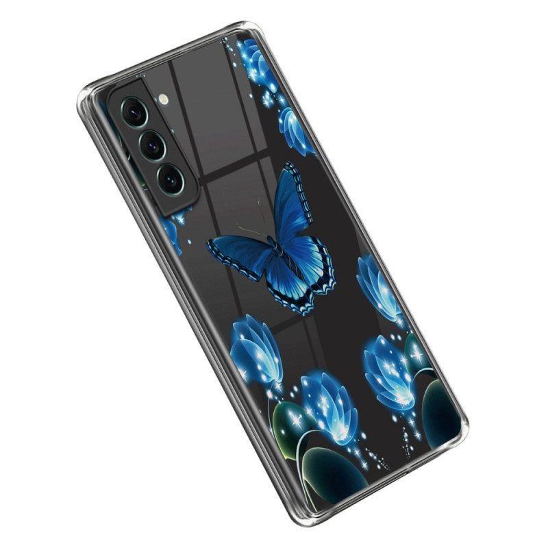 Hoesje voor Samsung Galaxy S23 Plus 5G Blauwe Vlinders