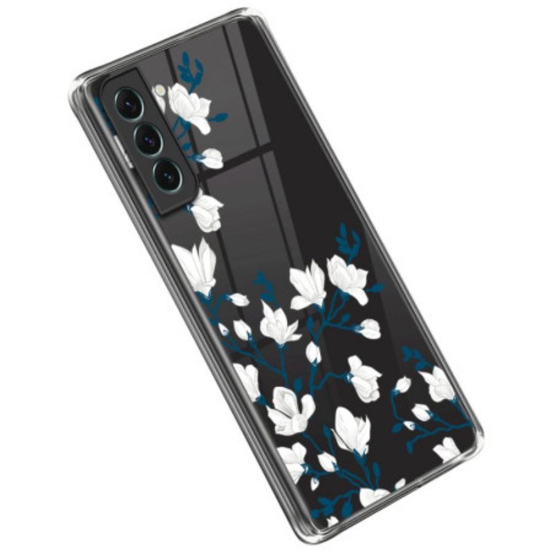 Hoesje voor Samsung Galaxy S23 Plus 5G Naadloze Witte Bloemen