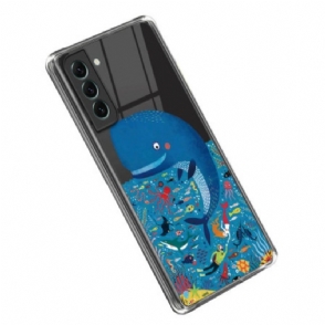 Telefoonhoesje voor Samsung Galaxy S23 Plus 5G Transparante Walvis