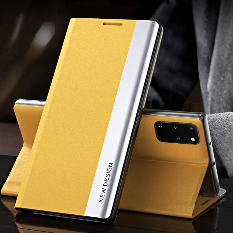 Cover voor Samsung Galaxy S20 Plus Zakelijke Magneet Met Leereffect