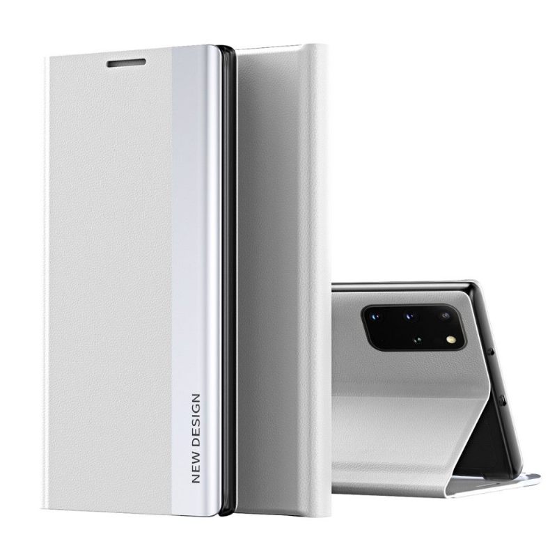 Cover voor Samsung Galaxy S20 Plus Zakelijke Magneet Met Leereffect