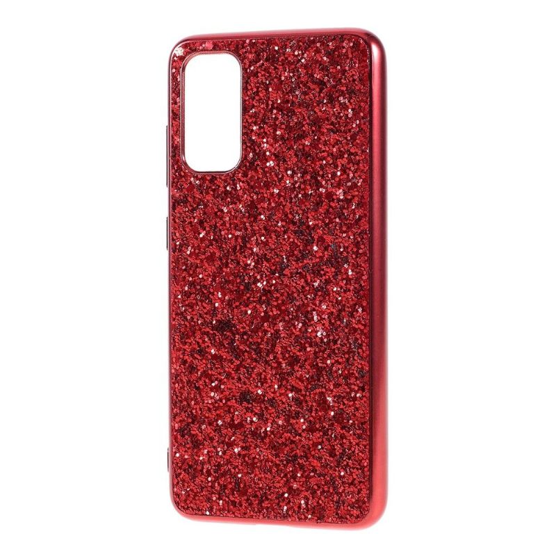 Hoesje voor Samsung Galaxy S20 Plus Glamoureuze Pailletten