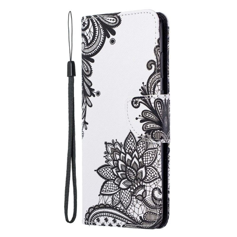 Leren Hoesje voor Samsung Galaxy S20 Plus Bescherming Kant Bloem