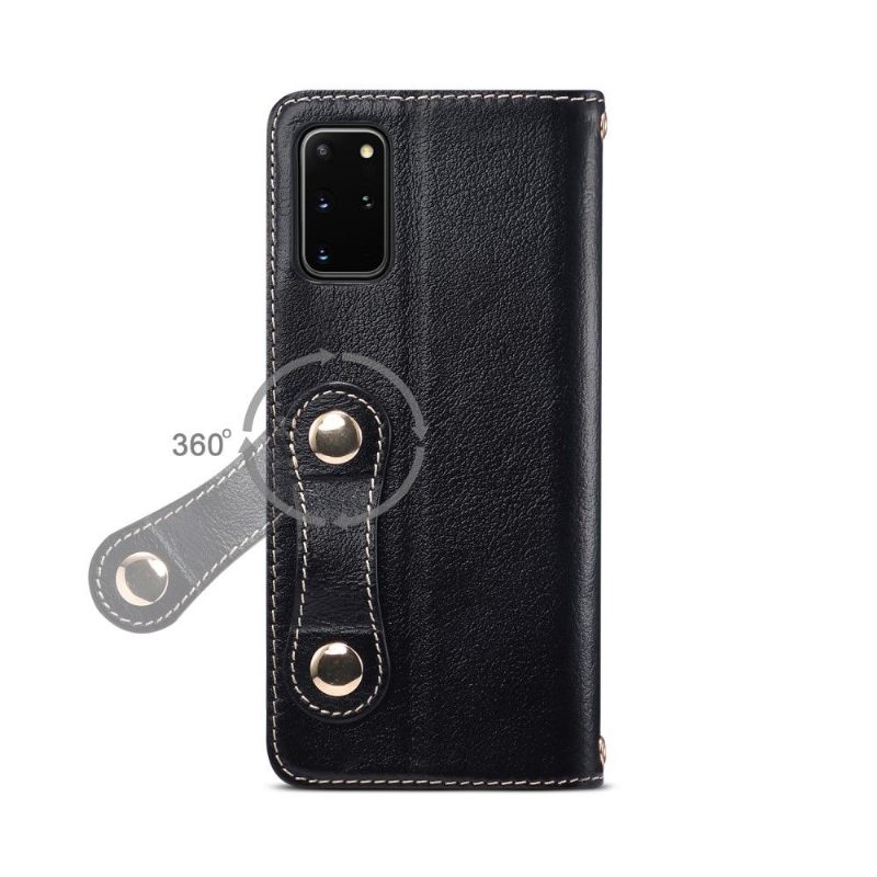 Leren Hoesje voor Samsung Galaxy S20 Plus Premium Lederen Stiksels