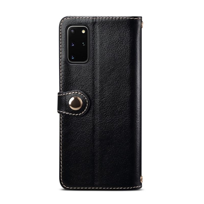 Leren Hoesje voor Samsung Galaxy S20 Plus Premium Lederen Stiksels