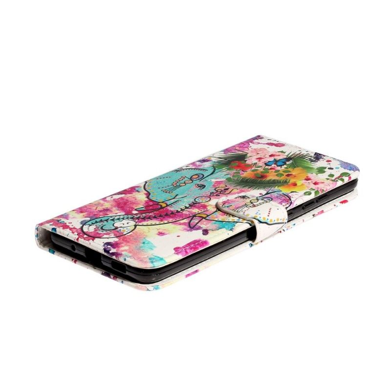 Leren Hoesje voor Samsung Galaxy S20 Plus Tropische Olifant