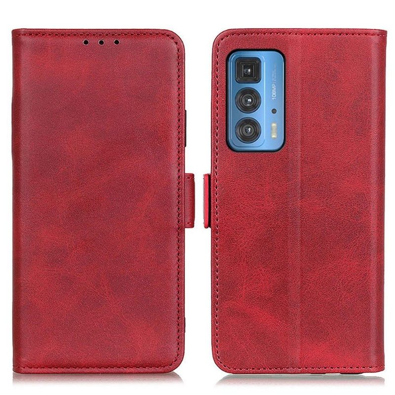 Cover voor Motorola Edge 20 Pro Portemonnee Leren Mat Kunstleer