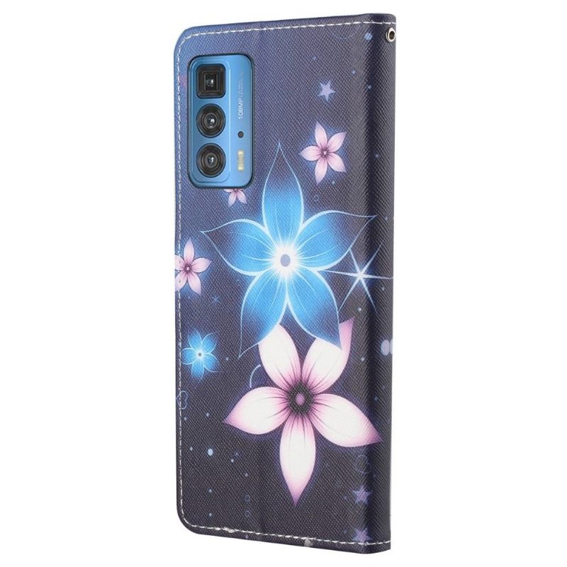 Flip Case voor Motorola Edge 20 Pro Bloemen