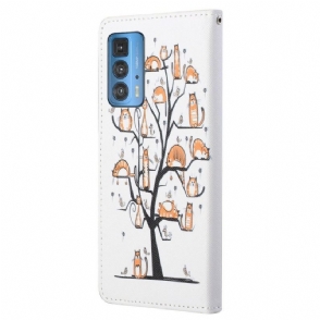 Flip Case voor Motorola Edge 20 Pro Krabpaal