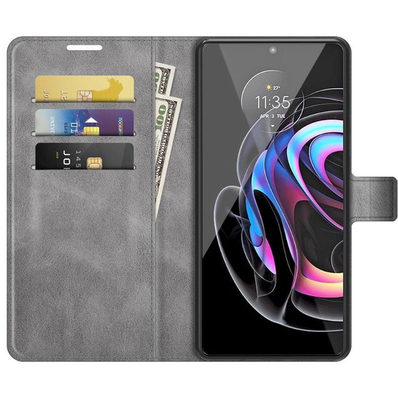 Flip Case voor Motorola Edge 20 Pro Portemonnee Leren Leerstijl