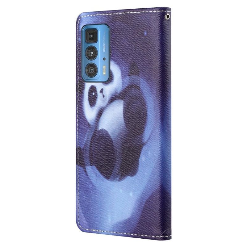 Leren Hoesje voor Motorola Edge 20 Pro Panda