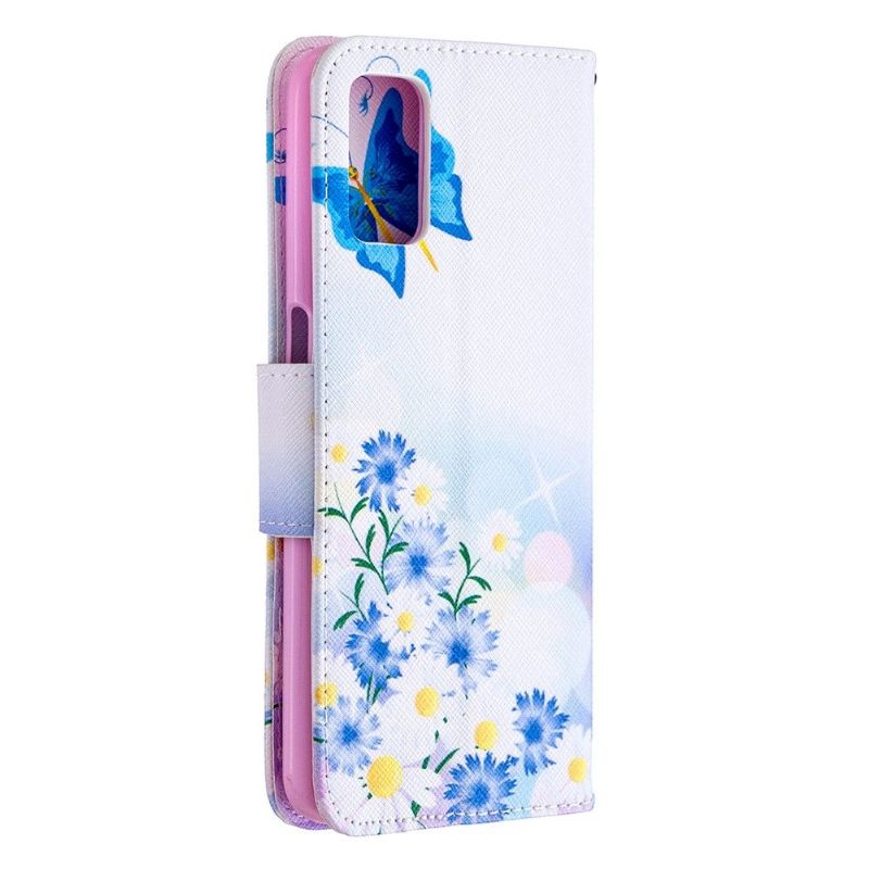 Cover voor Oppo A72 Vlinder En Madeliefjes