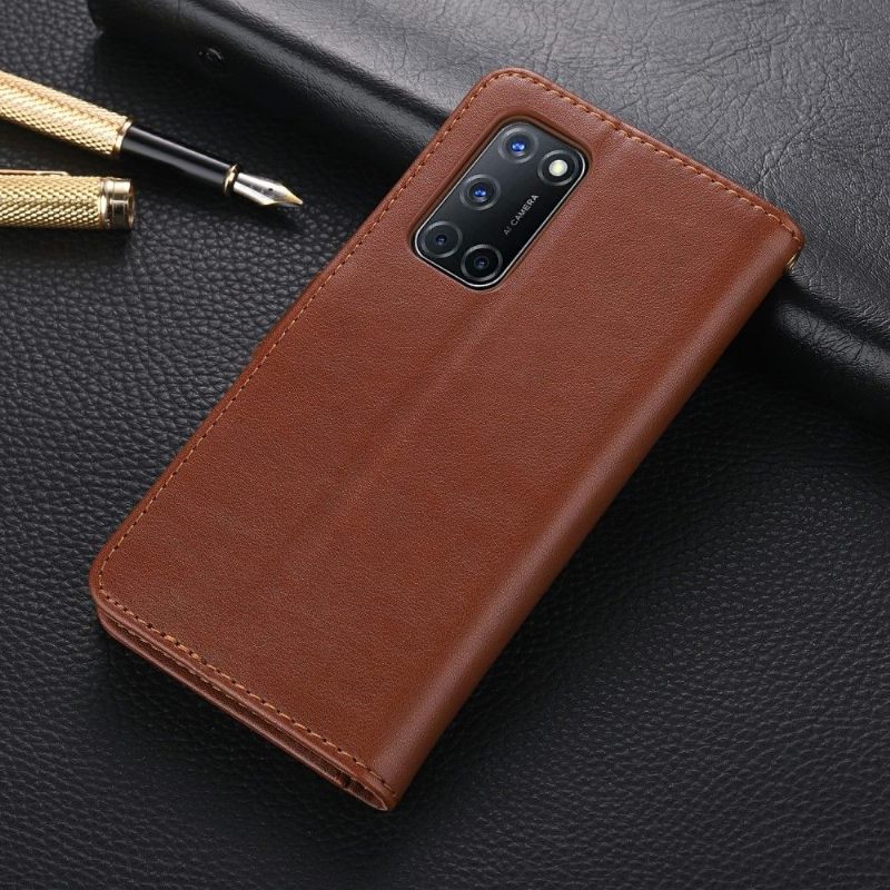 Folio-hoesje voor Oppo A72 Azns Retro Leder Effect