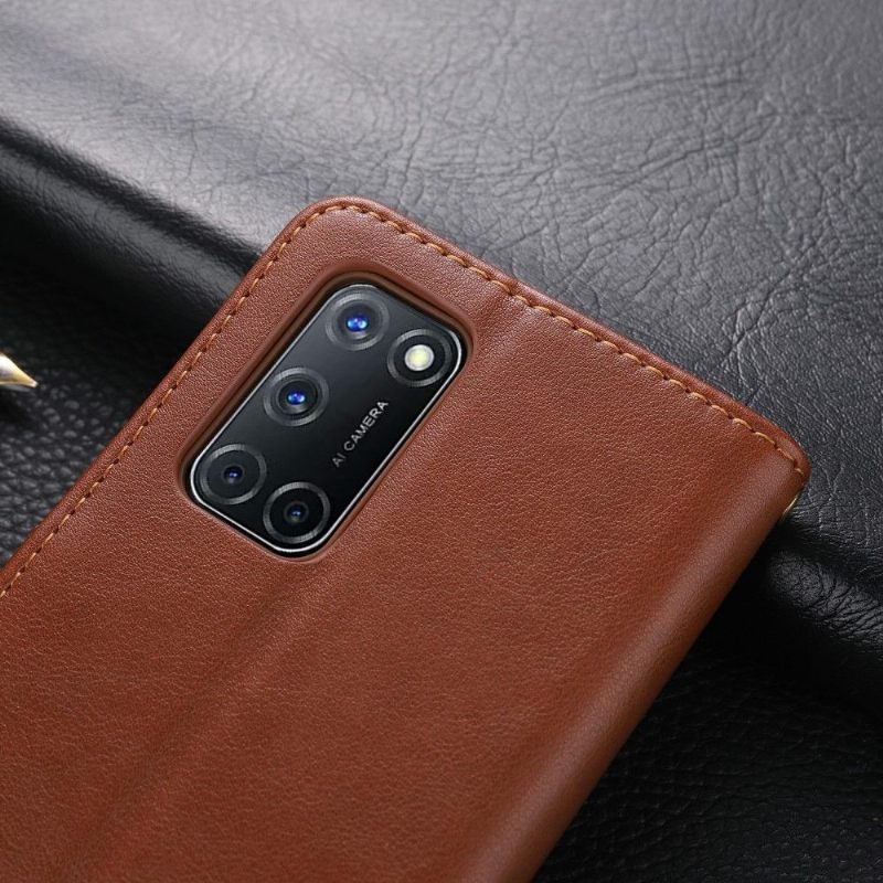 Folio-hoesje voor Oppo A72 Azns Retro Leder Effect