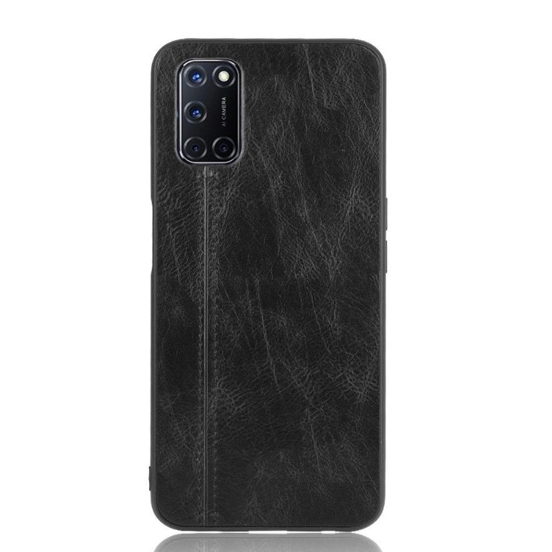 Hoesje voor Oppo A72 Stiksels Met Leereffect