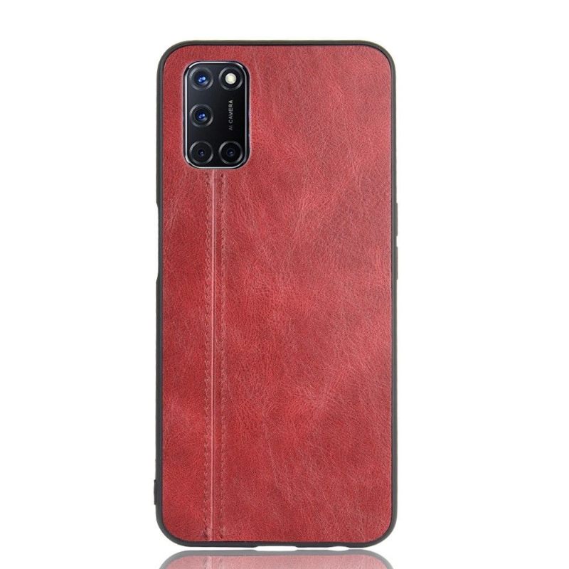 Hoesje voor Oppo A72 Stiksels Met Leereffect