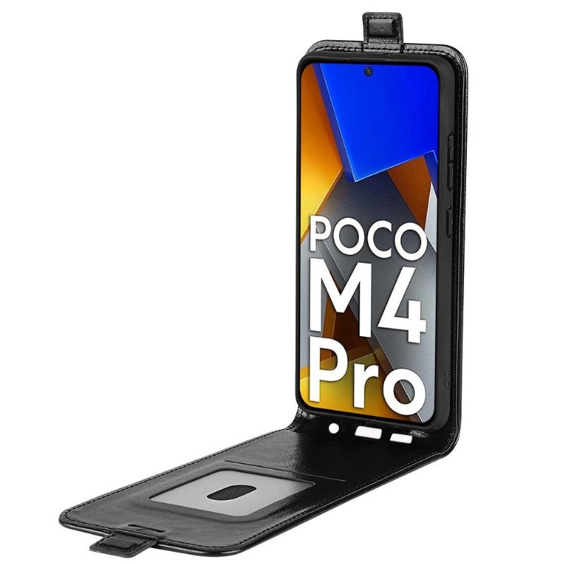 Flip Case voor Poco M4 Pro 4G Folio-hoesje Verticaal Kunstleer