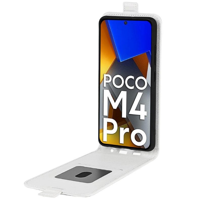 Flip Case voor Poco M4 Pro 4G Folio-hoesje Verticaal Kunstleer