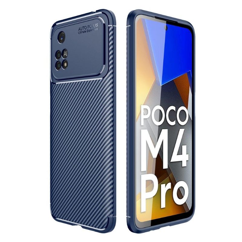 Hoesje voor Poco M4 Pro 4G Koolstofvezelstyling