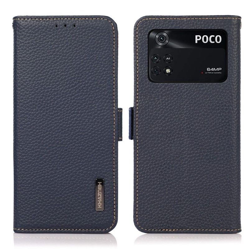 Leren Hoesje voor Poco M4 Pro 4G Bescherming Khazneh Generfd Leer Eerst