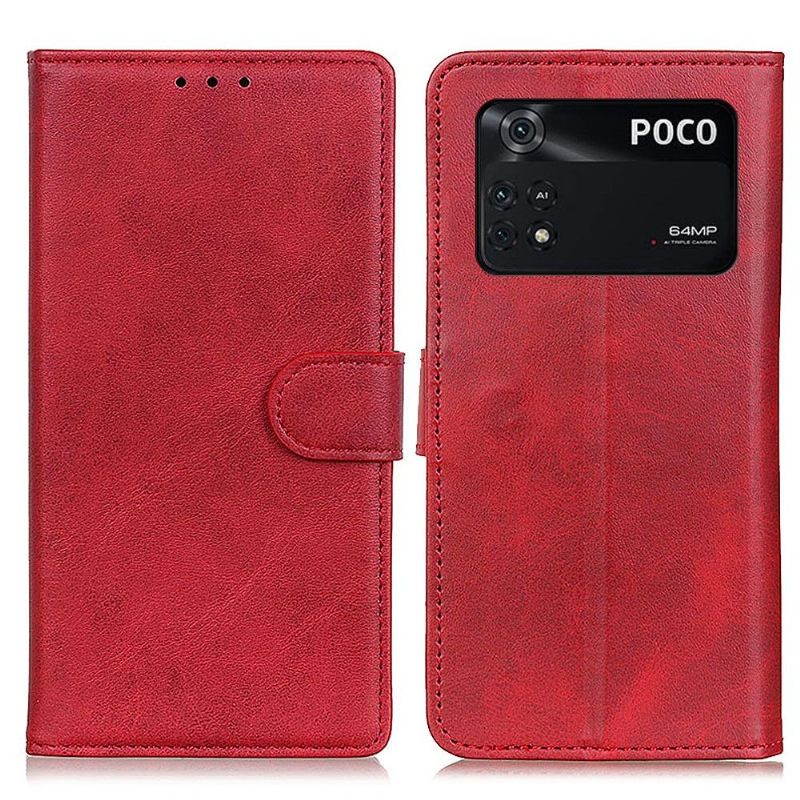 Leren Hoesje voor Poco M4 Pro 4G Marius Mat Leereffect