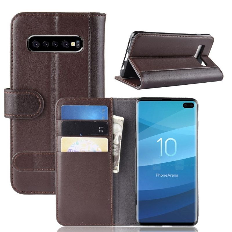 Case voor Samsung Galaxy S10 Plus Bescherming Portemonnee Leren Premium Leer