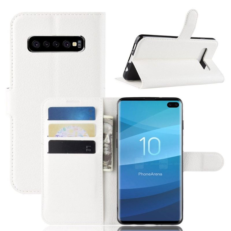 Cover voor Samsung Galaxy S10 Plus Anti-fall Kaarthouder In Lederen Stijl