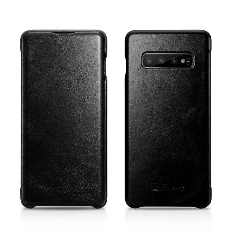 Cover voor Samsung Galaxy S10 Plus Anti-fall Vintage Echt Leer