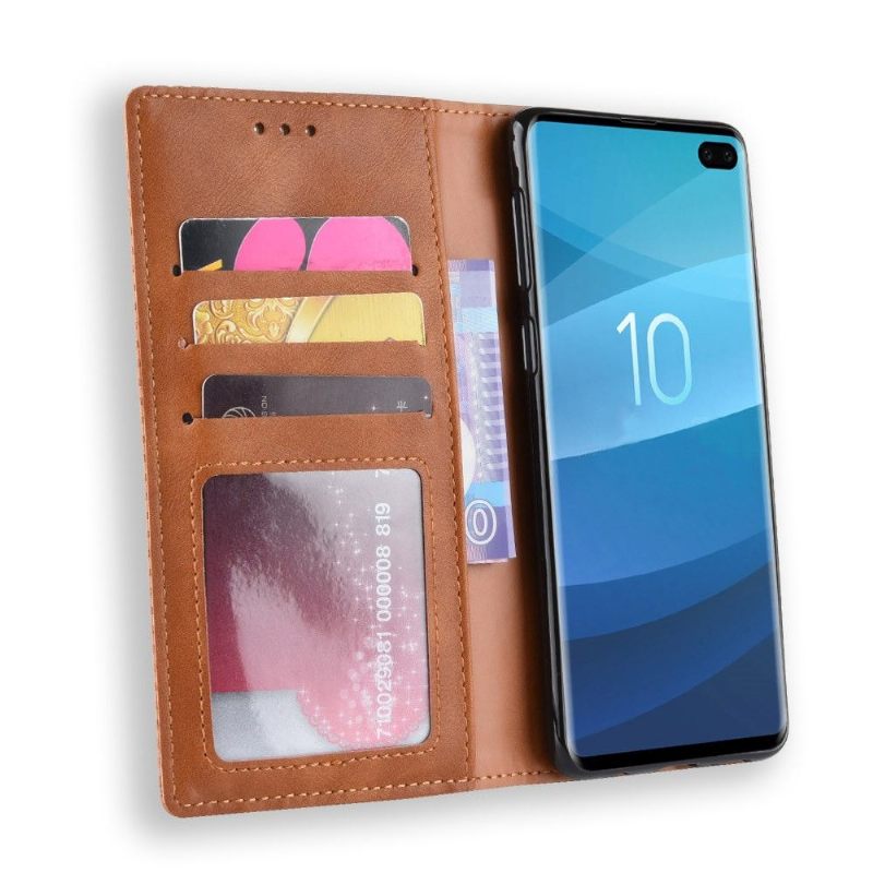 Cover voor Samsung Galaxy S10 Plus Leerstijl Le Cirénius