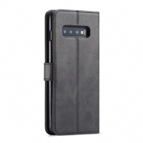 Cover voor Samsung Galaxy S10 Plus Portemonnee Leren Leerstijl