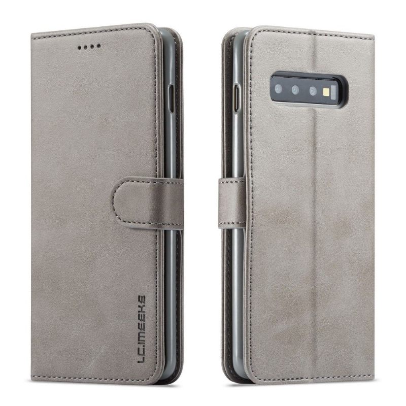 Cover voor Samsung Galaxy S10 Plus Portemonnee Leren Leerstijl