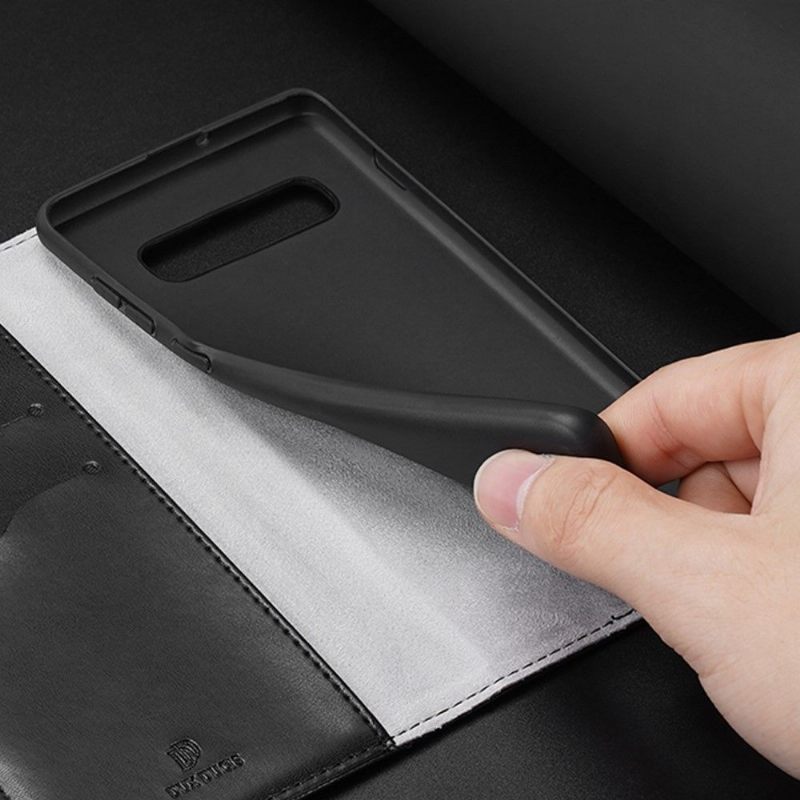 Folio-hoesje voor Samsung Galaxy S10 Plus Kado Leder Effect Serie