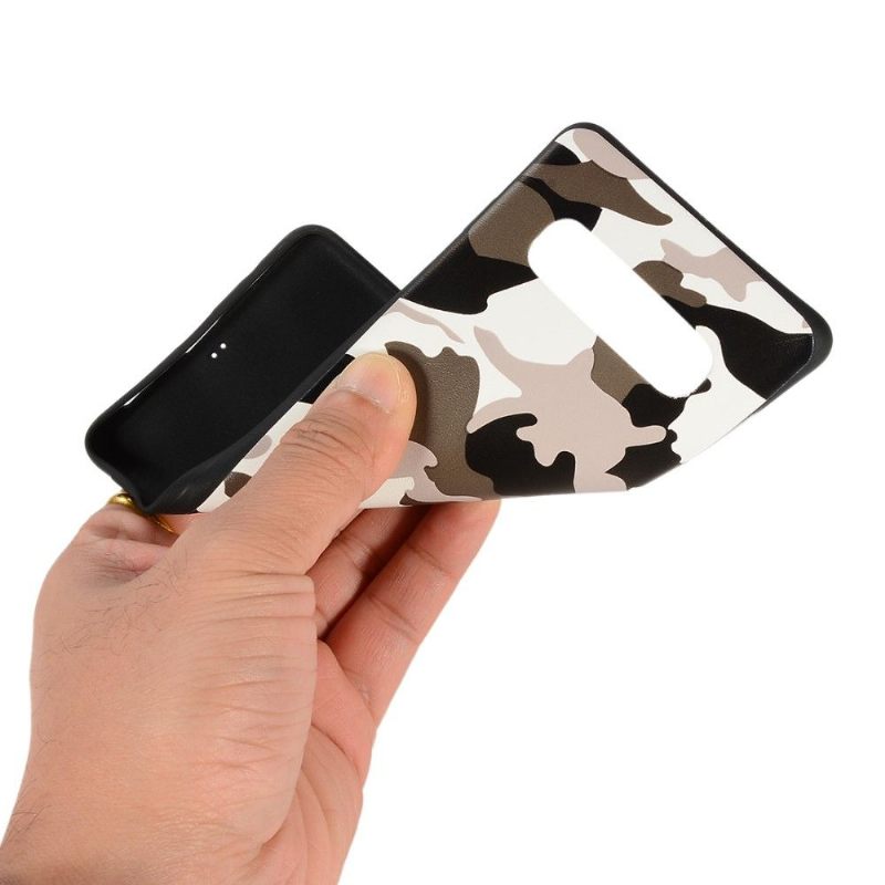 Hoesje voor Samsung Galaxy S10 Plus Anti-fall Militaire Camo Gel